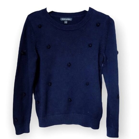 Banana Republic Blue Cotton-Blend Sweater size S - Picture 3 of 8